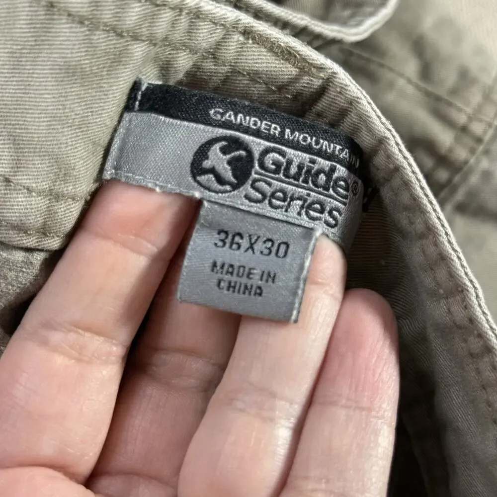 Gander Mountain Guide Series Straight Leg Cargo Pants Men Hiking Outdoors 36x30